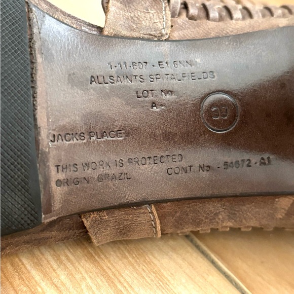 All Saints Braided Leather Sandal - Picture 3 of 9